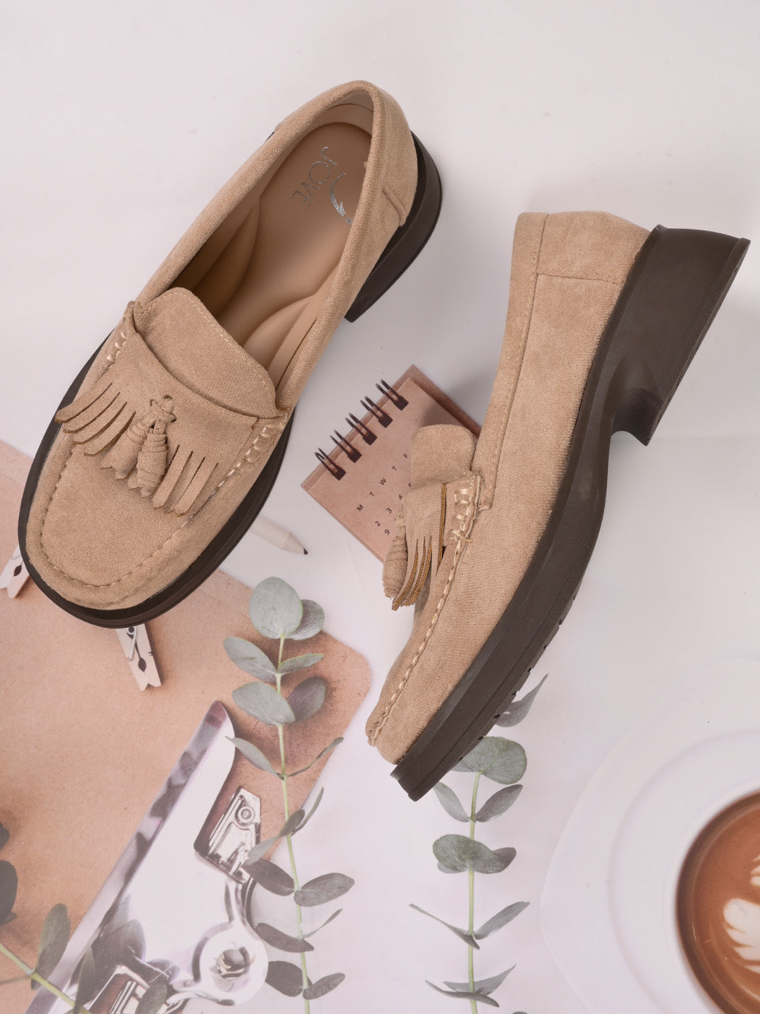 Women, Women Footwear, Khaki Loafers