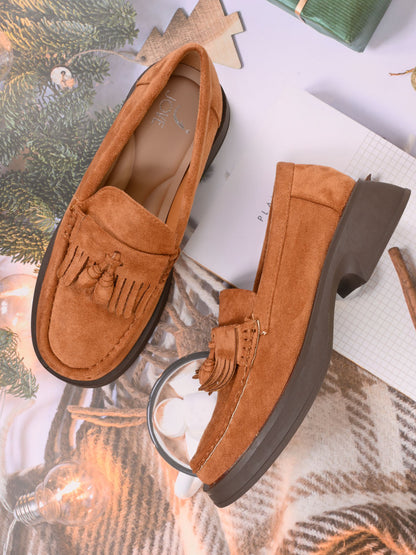 Women, Women Footwear, Tan Loafers