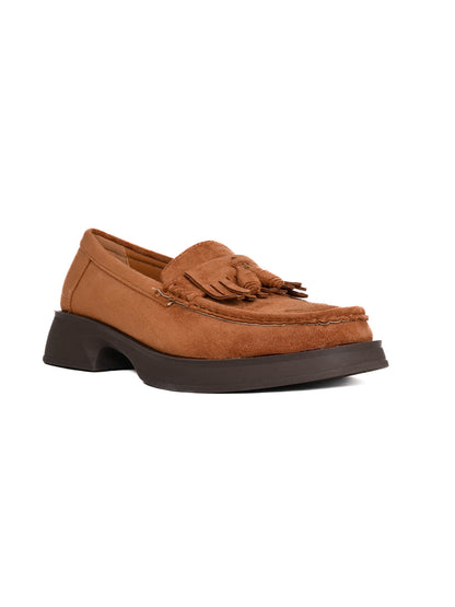 Women, Women Footwear, Tan Loafers