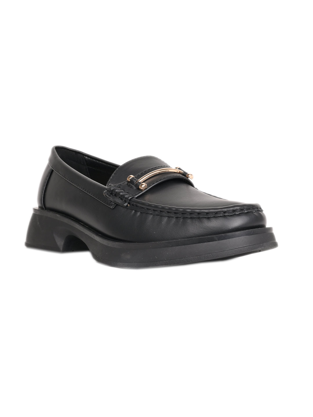 Women, Women Footwear, Black Loafers