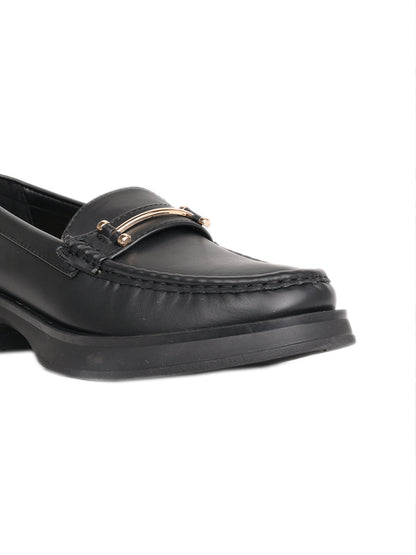 Women, Women Footwear, Black Loafers