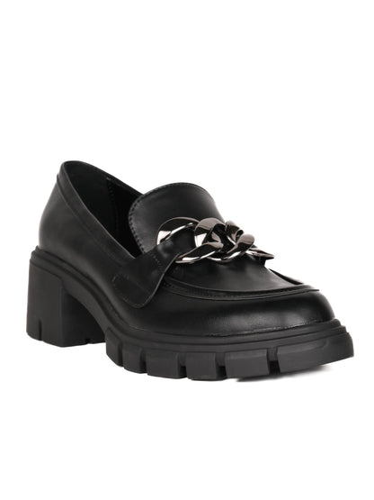 Women, Women Footwear, Black Loafers