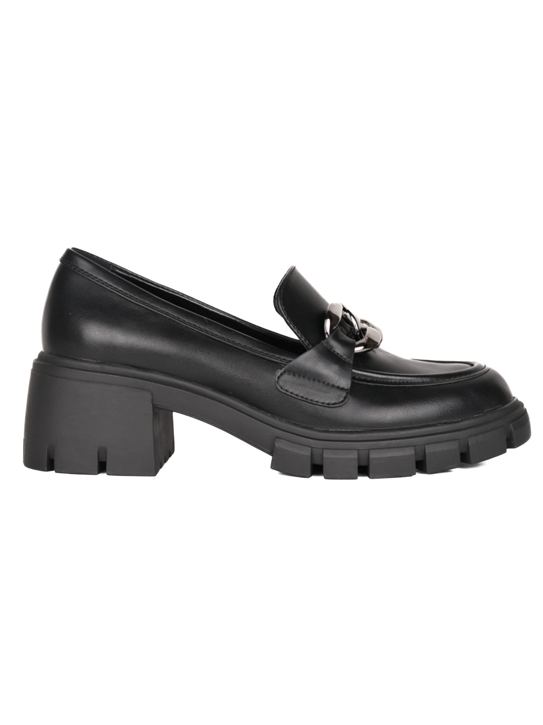 Women, Women Footwear, Black Loafers