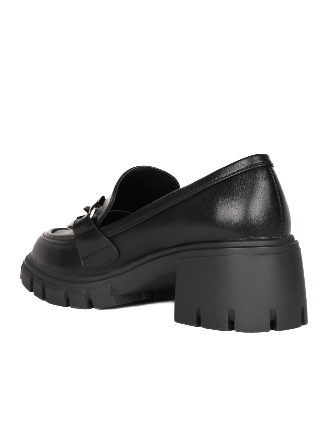 Women, Women Footwear, Black Loafers