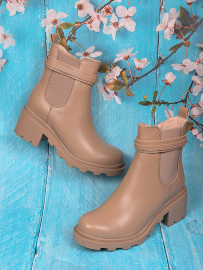 Women, Women Footwear, Beige Boots