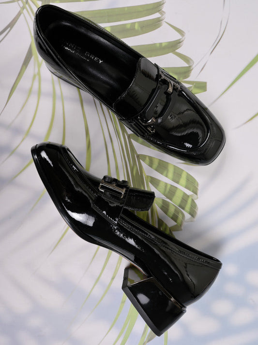 Women, Women Footwear, Black Loafers