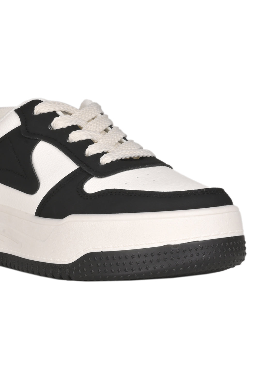 Women Black & White Colorblocked Sneakers