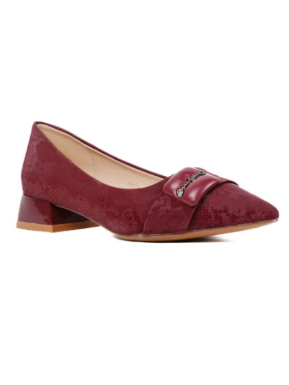 Women, Women Footwear, Maroon Ballerinas