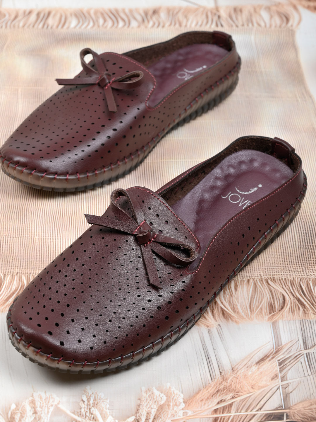 Women, Women Footwear, Maroon Mules