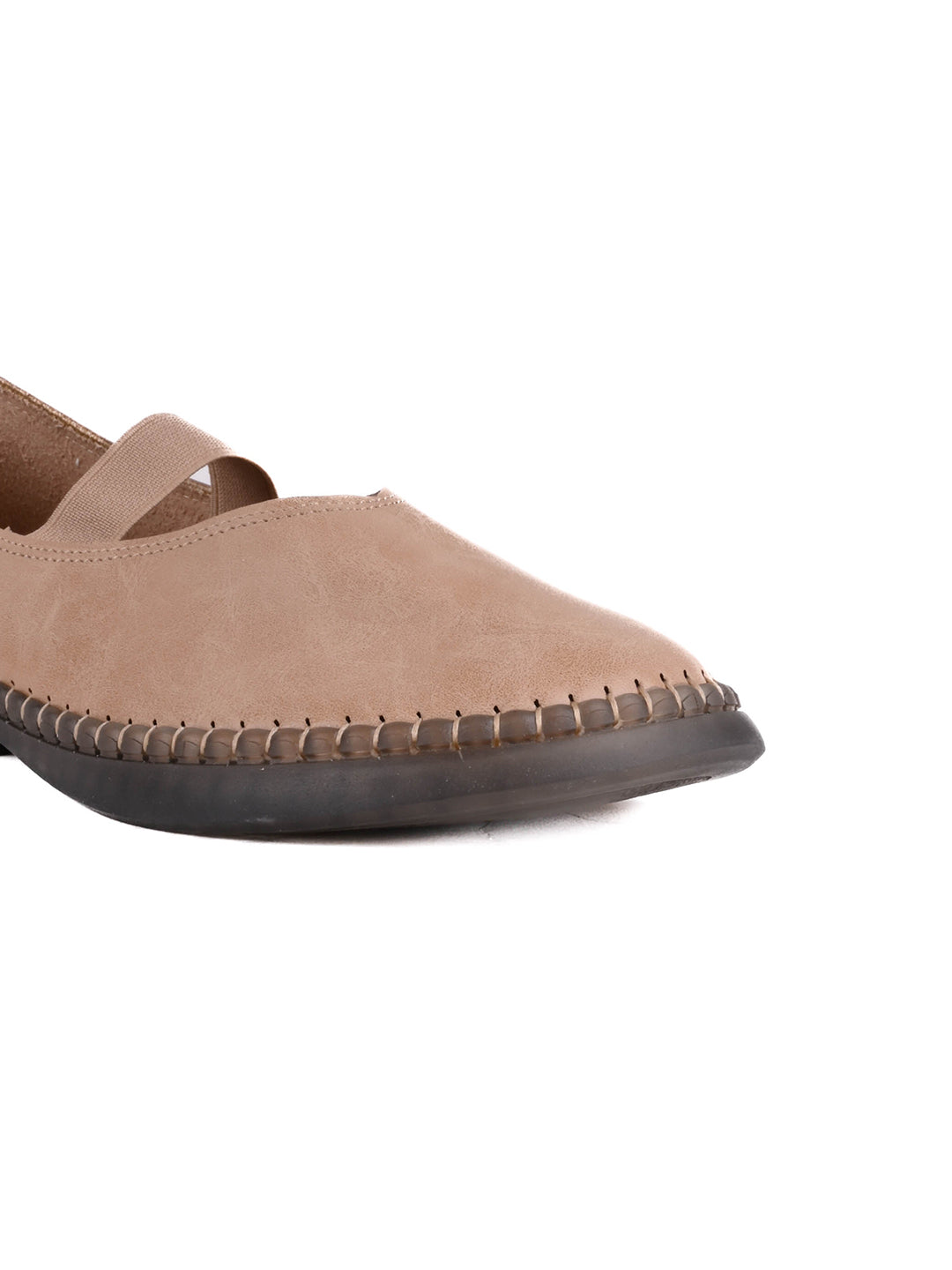 Women Beige Solid Ballerinas