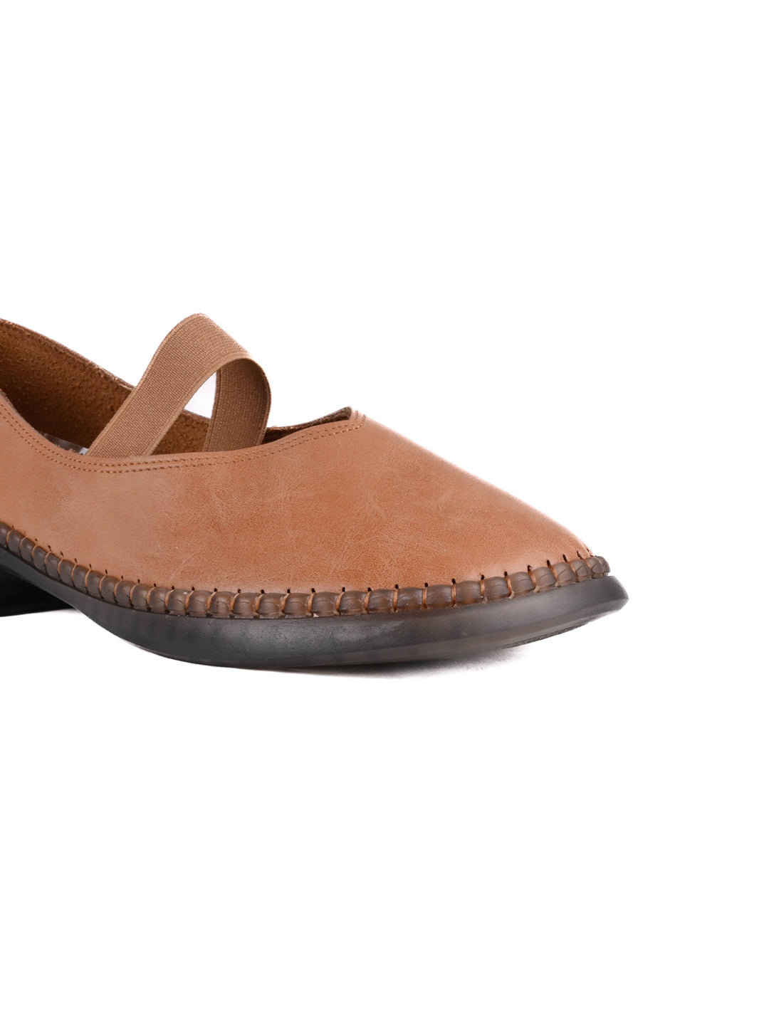 Women Camel Solid Ballerinas