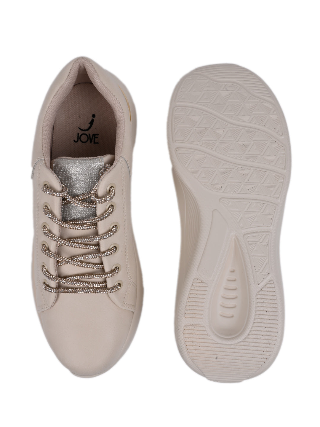 Women, Women Footwear, Beige Sneakers