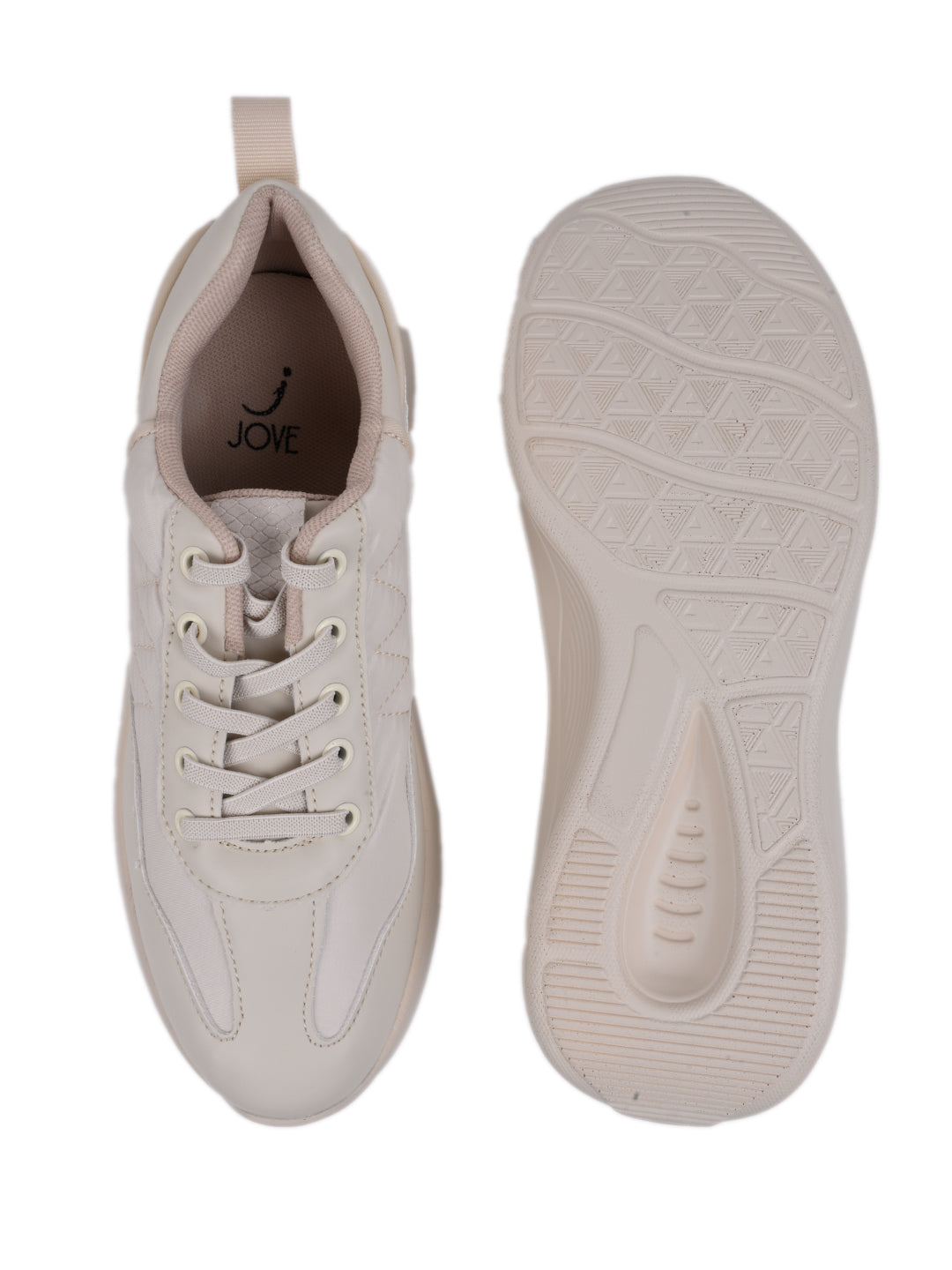 Women, Women Footwear, Beige Sneakers