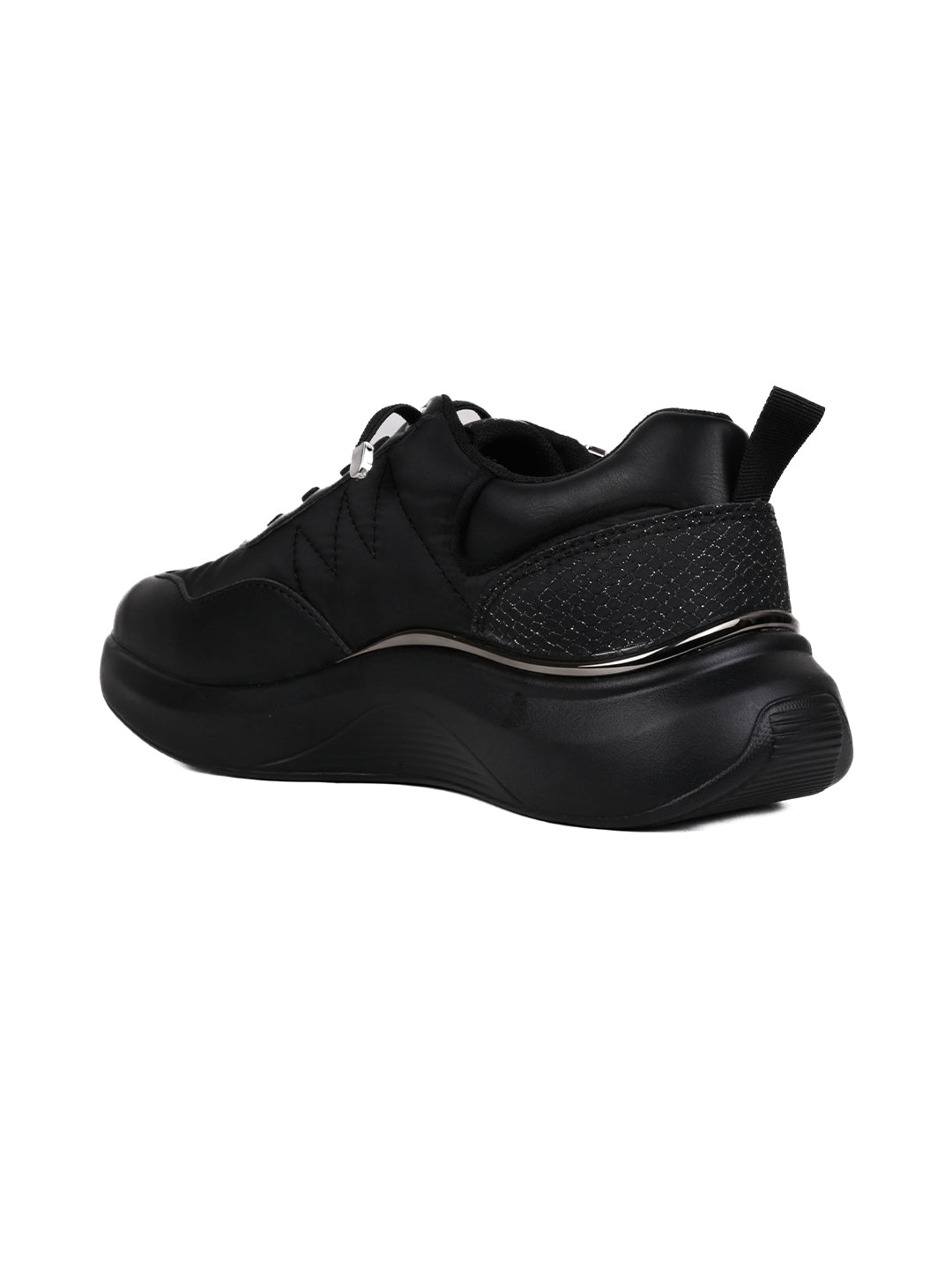 Women, Women Footwear, Black Sneakers