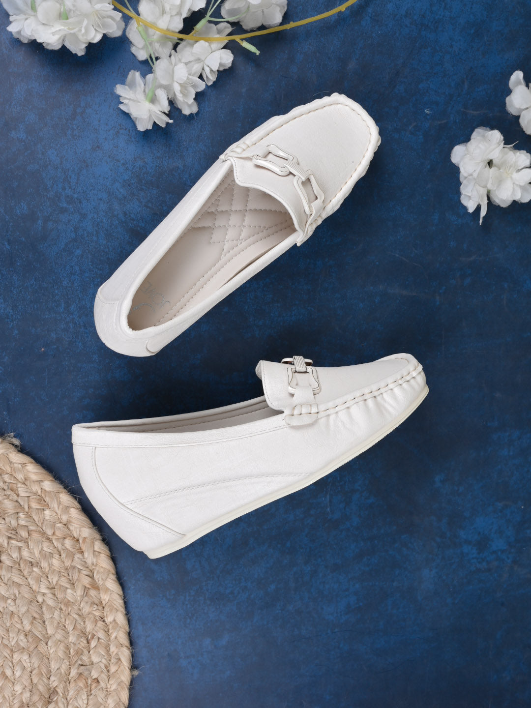 Women, Women Footwear, Off White Loafers