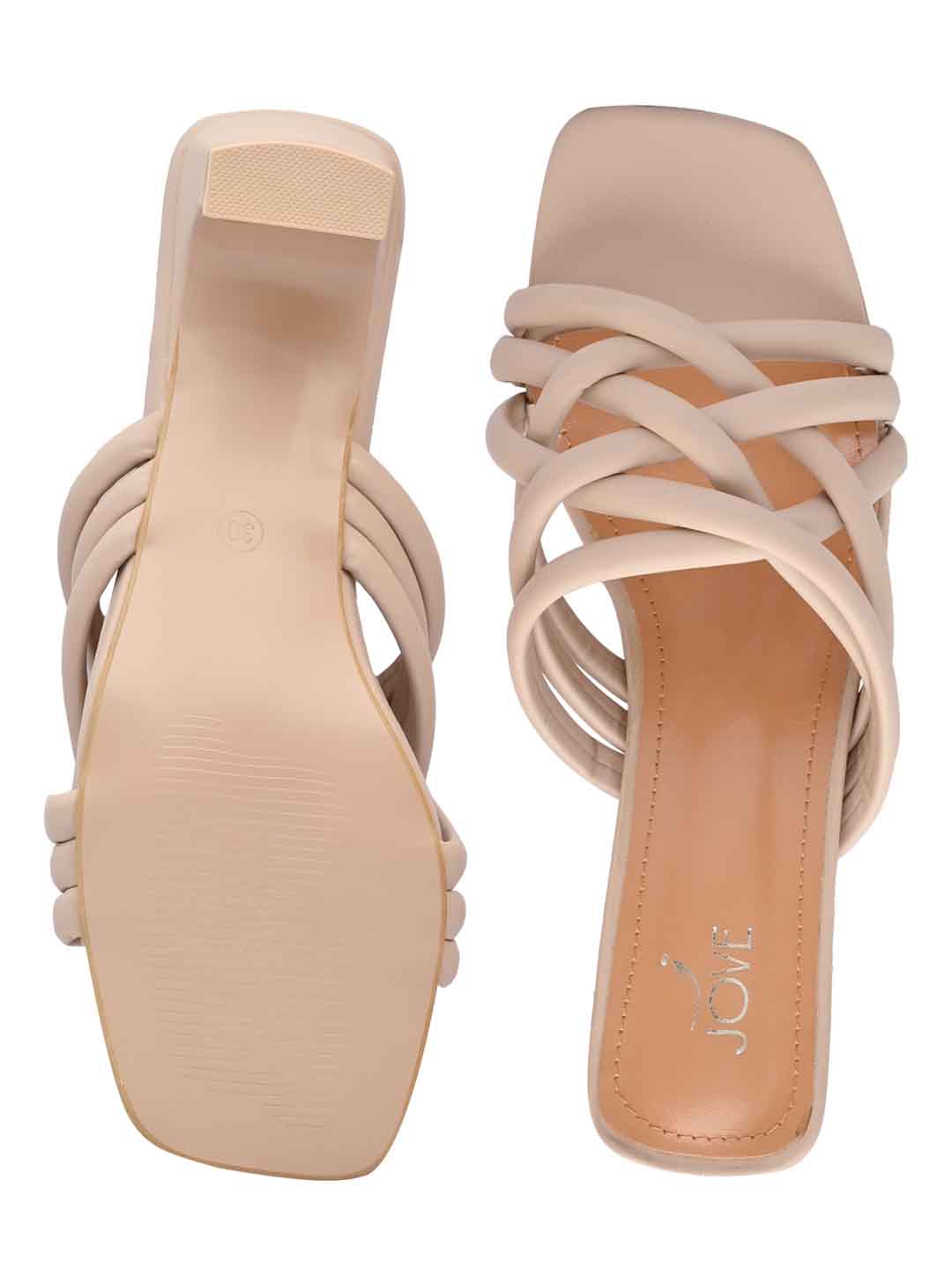 Footwear, Women Footwear, Beige Sandals