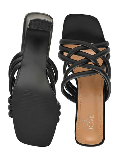 Footwear, Women Footwear, Black Sandals