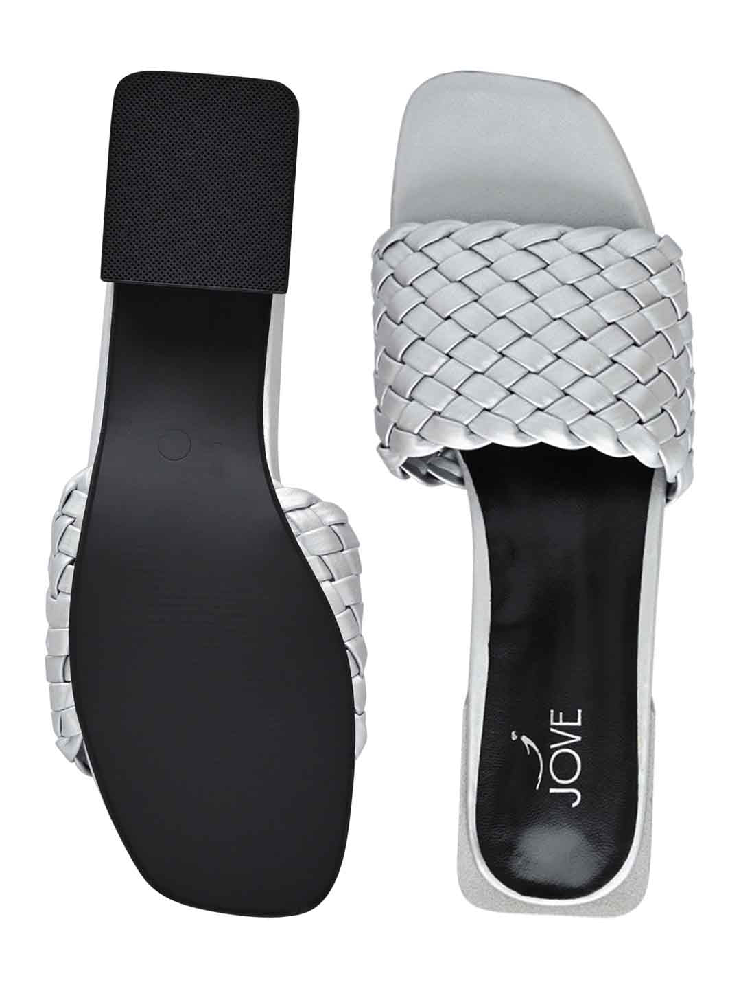 Footwear, Women Footwear, Silver Sandals