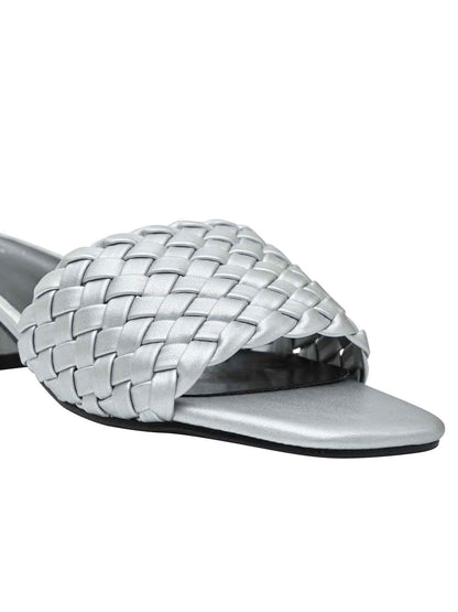 Footwear, Women Footwear, Silver Sandals