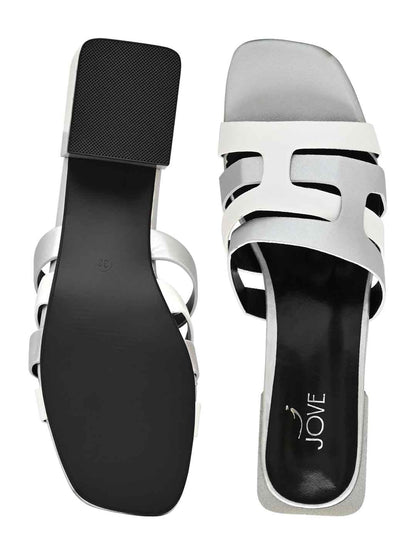 Footwear, Women Footwear, Silver Sandals