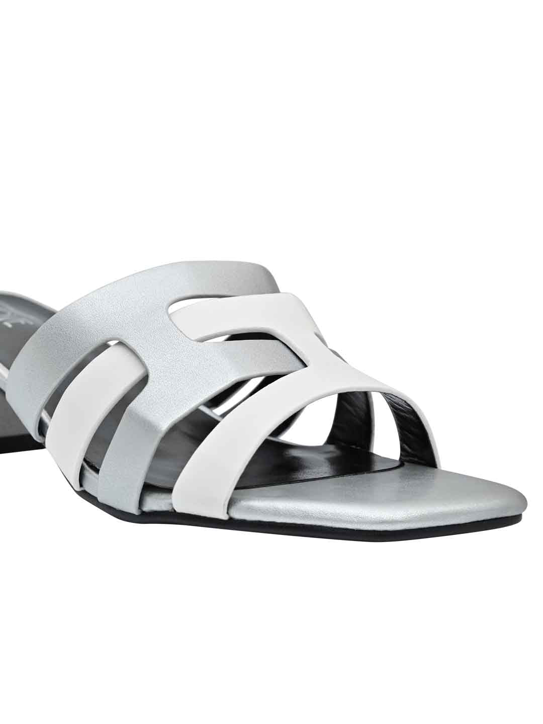 Footwear, Women Footwear, Silver Sandals