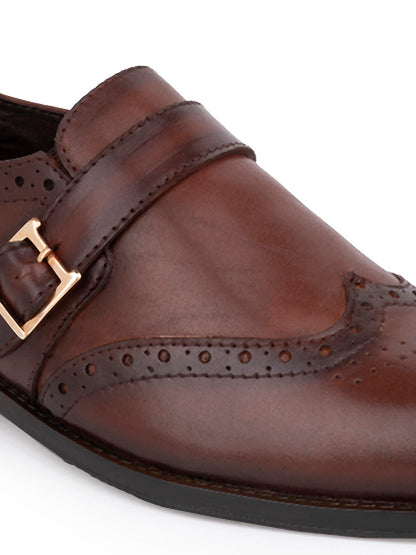 Men Brown Solid Brogue