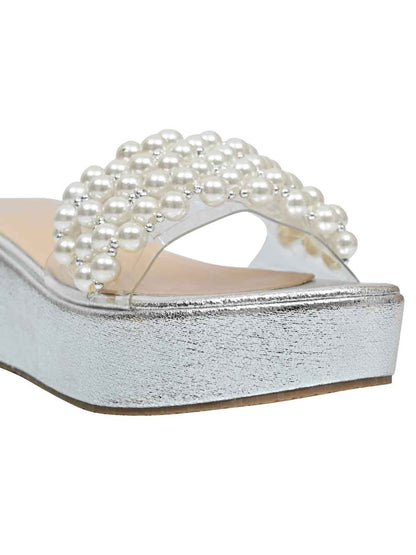 Footwear, Women Footwear, Silver Sandals