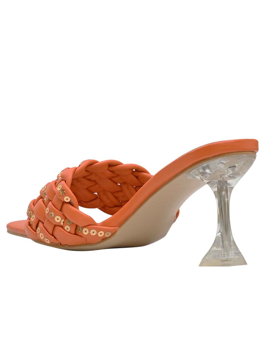 Footwear, Women Footwear, Orange Sandals