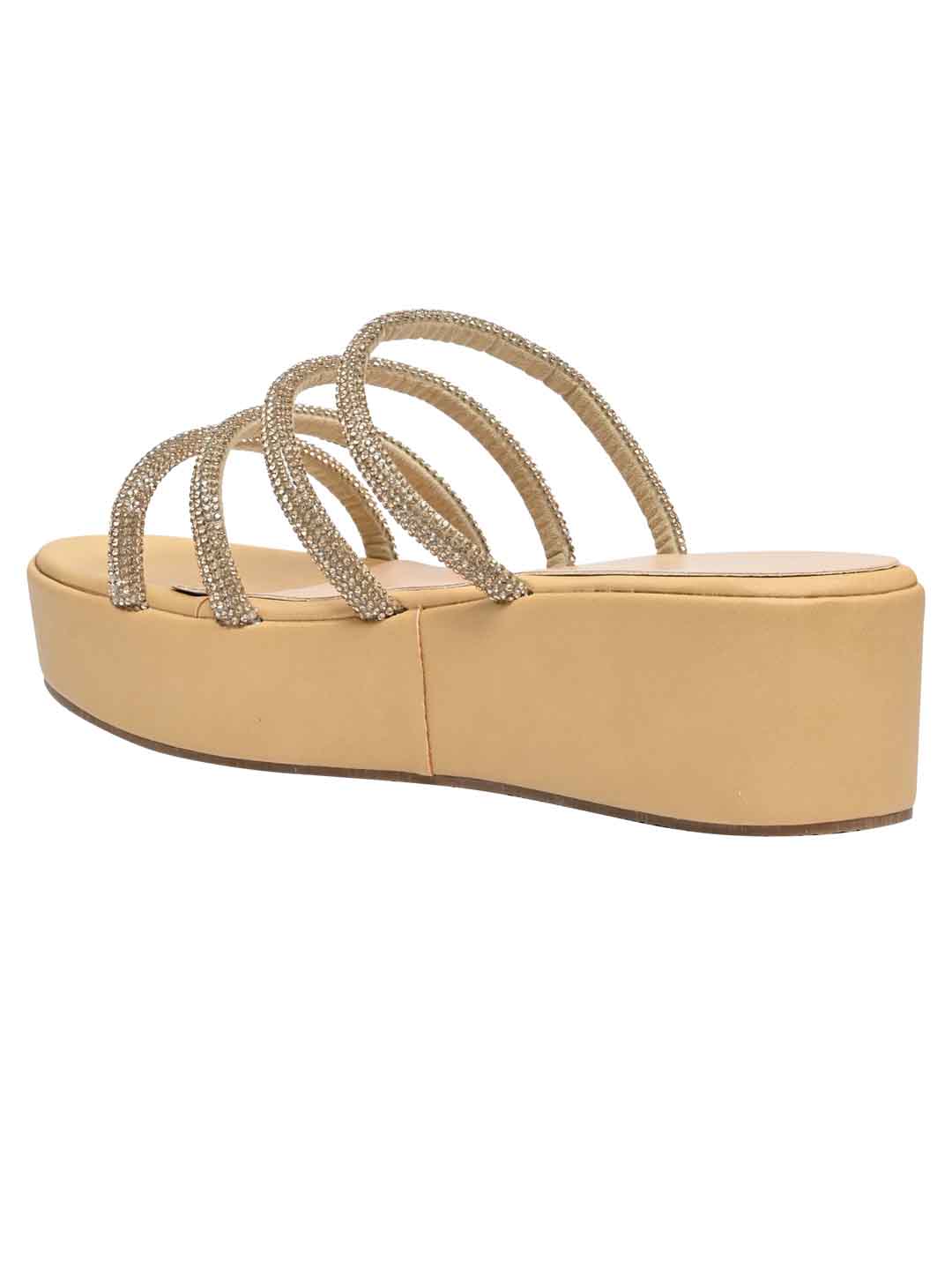 Footwear, Women Footwear, Golden Sandals