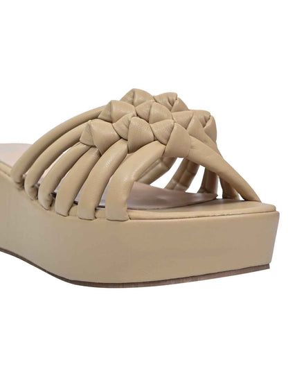 Footwear, Women Footwear, Beige Sandals