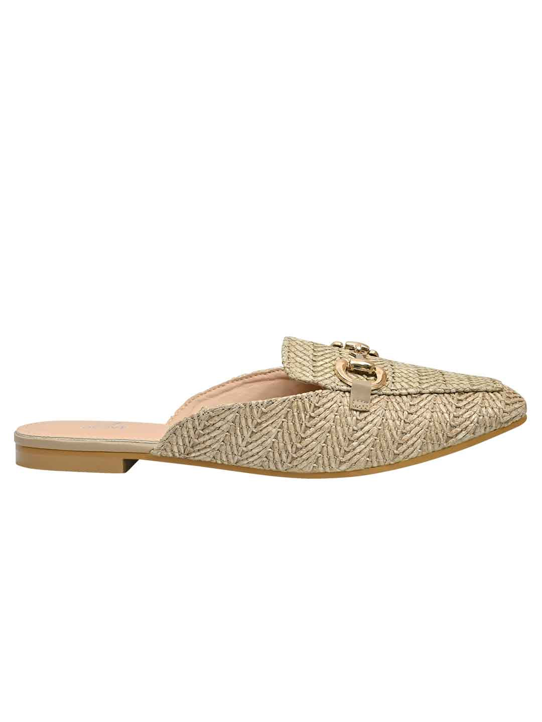 Footwear, Women Footwear, Beige Mules