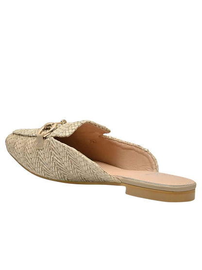 Footwear, Women Footwear, Beige Mules