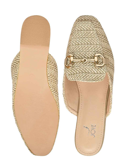 Footwear, Women Footwear, Beige Mules