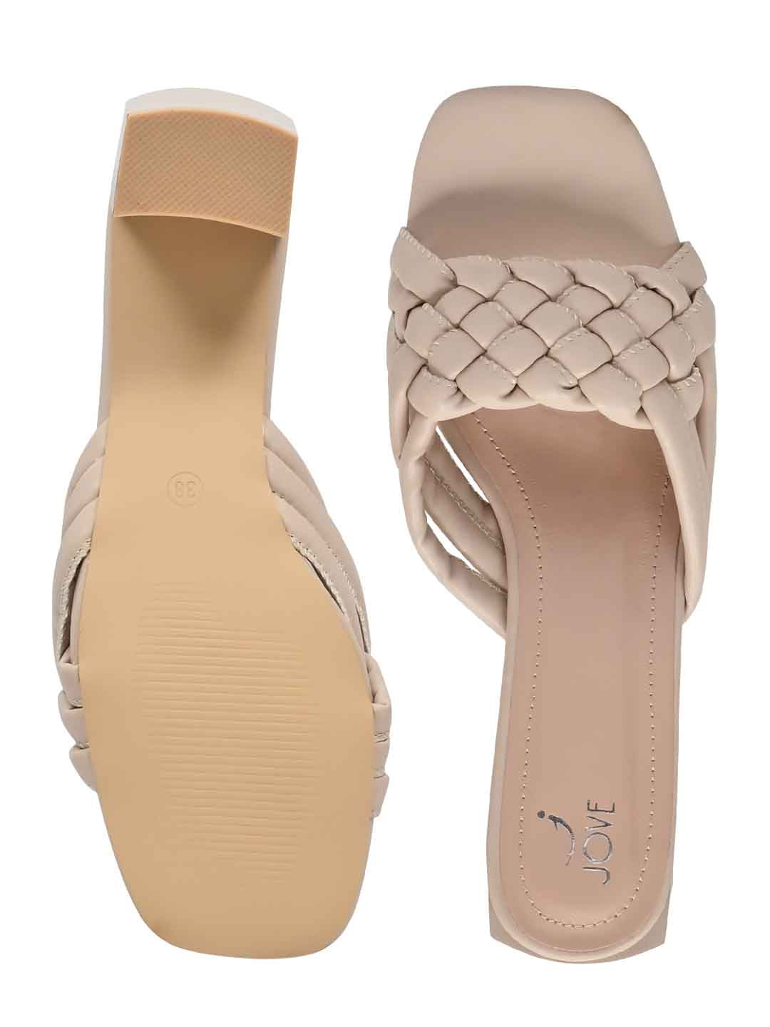 Footwear, Women Footwear, Beige Sandals