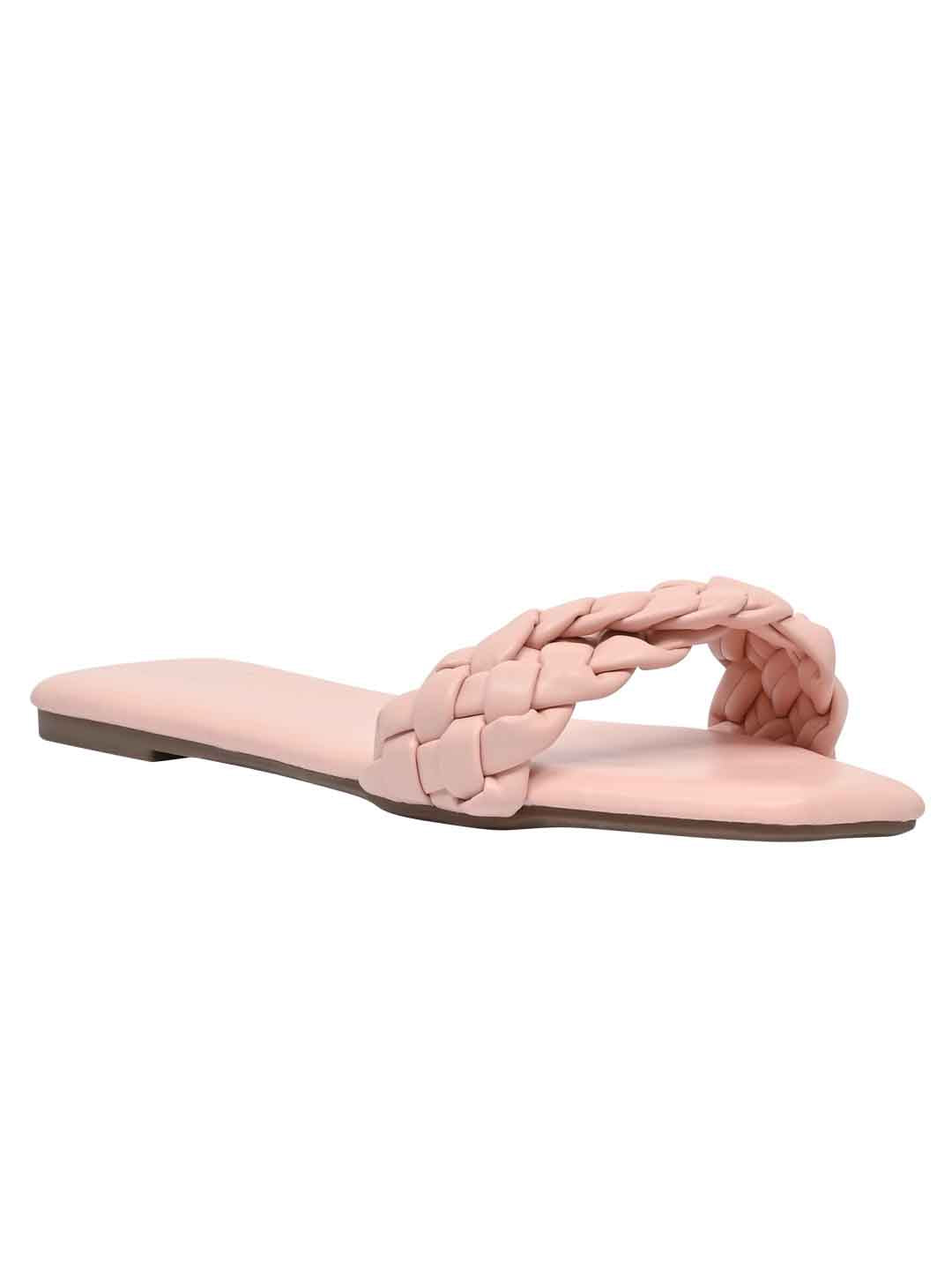 Footwear, Women Footwear, Pink Open Toe Flats