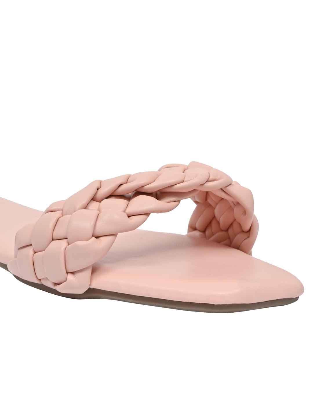 Footwear, Women Footwear, Pink Open Toe Flats