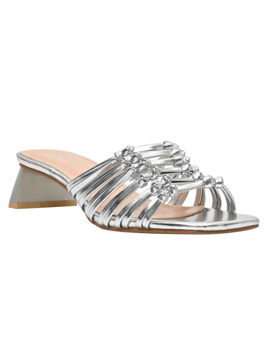 Footwear, Women Footwear, Silver Sandals