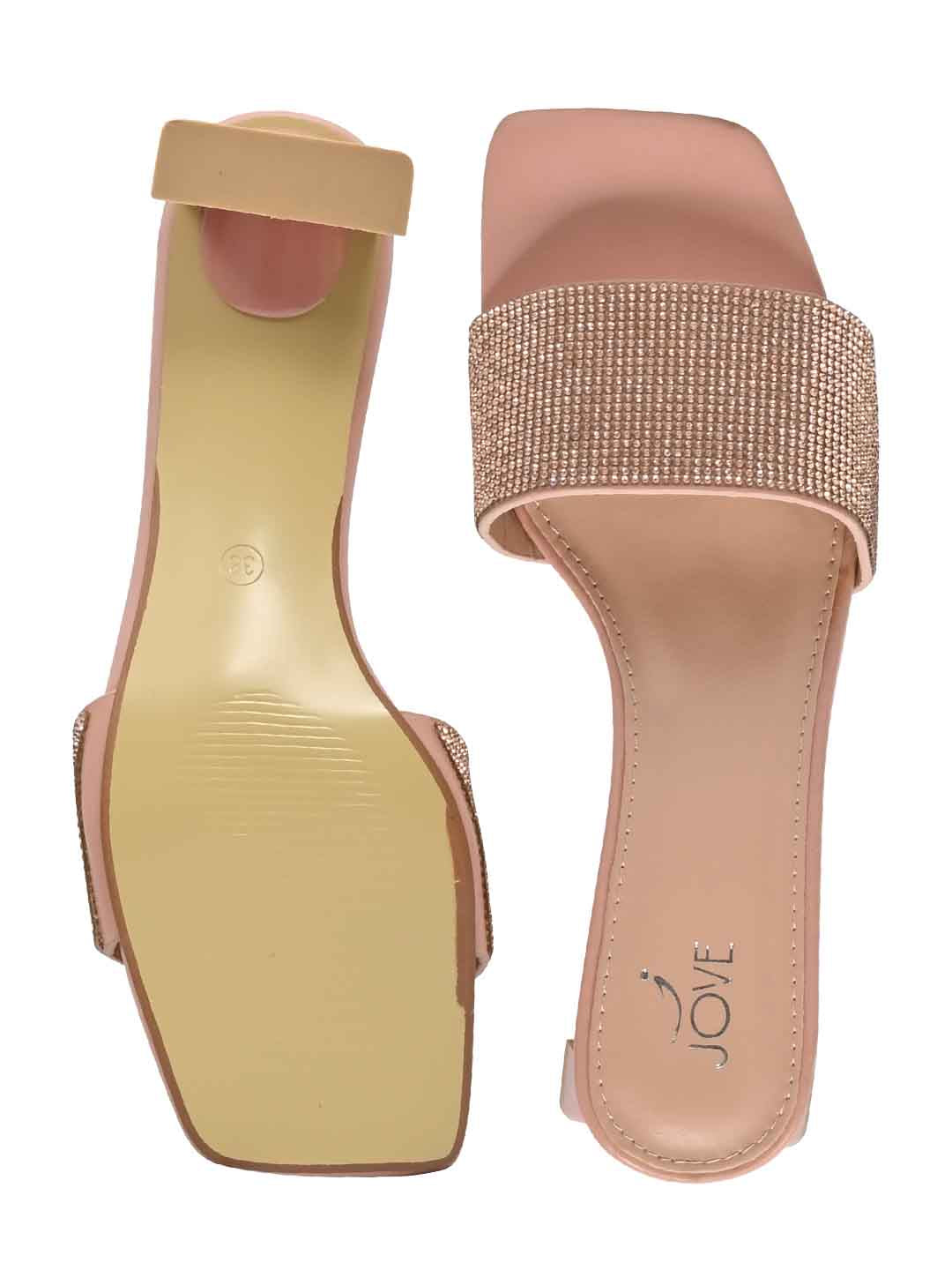 Footwear, Women Footwear, Rose Gold Sandals