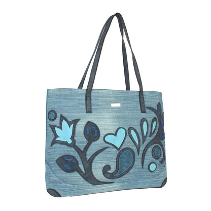 Women Blue Embroidered Shoulder Bag