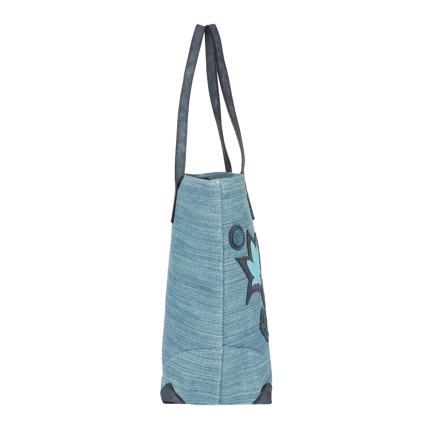 Women Blue Embroidered Shoulder Bag