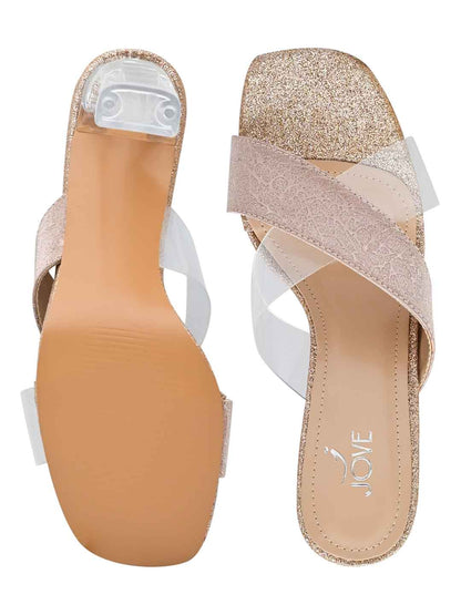 Footwear, Women Footwear, Rose Gold Sandals