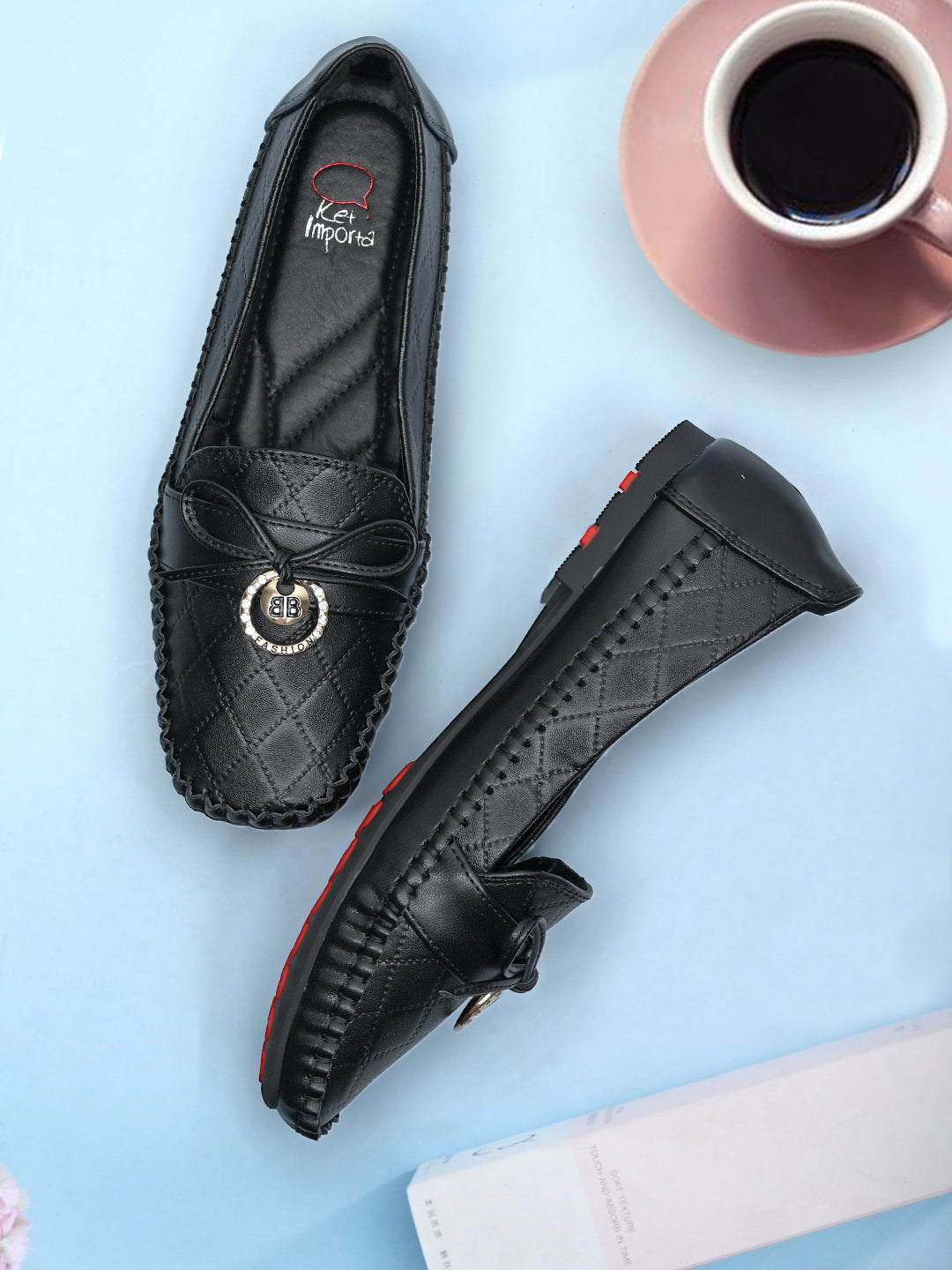 Footwear, Women Footwear, Black Loafers