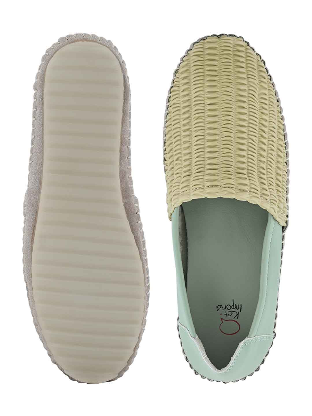 Footwear, Women Footewear, Sea Green Loafers