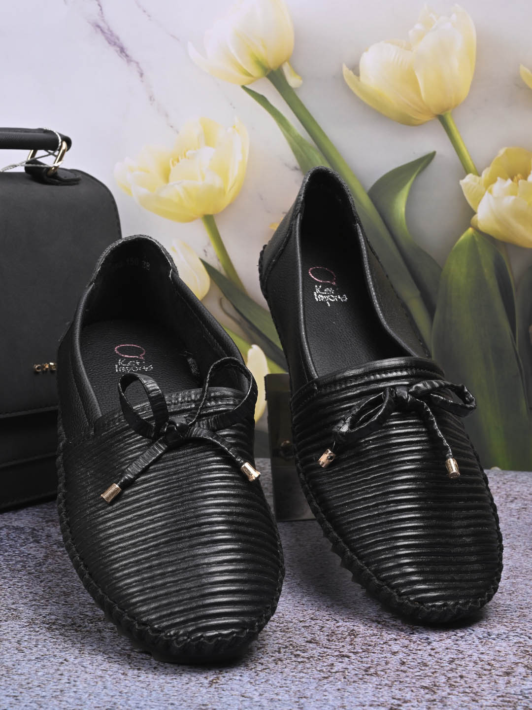 Women, Women Footwear, Black Loafers