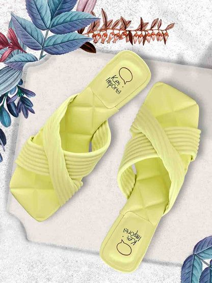 Footwear, Women Footewear, Yellow Sandals