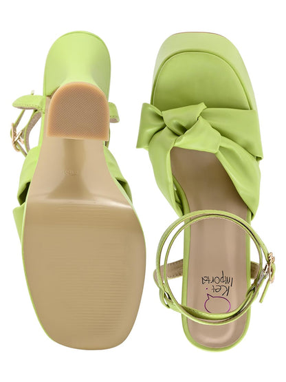 Footwear, Women Footewear, Green Sandals