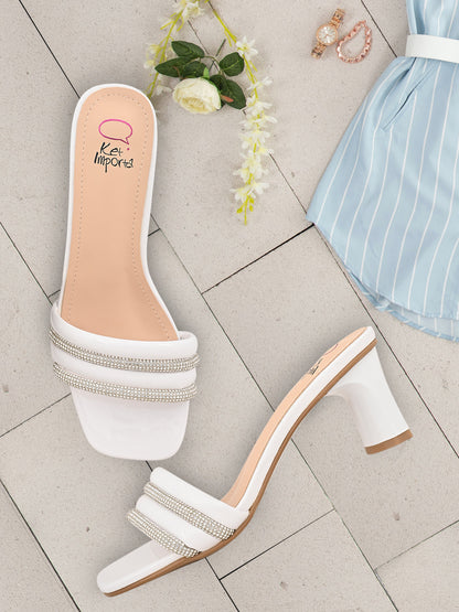 Footwear, Women Footwear, White Sandals