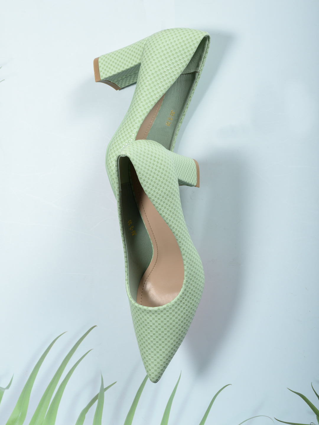 Footwear, Women Footwear, Sea Green Pumps