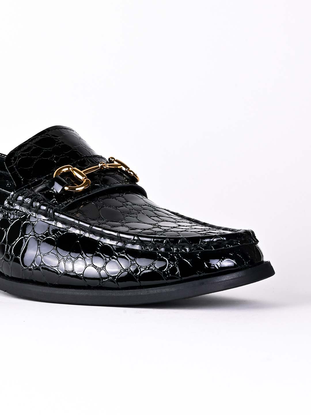 Men, Men Footwear, Black Loafers