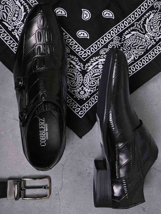 Men, Men Footwear, Black Monk